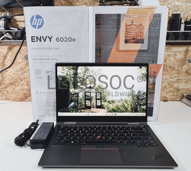 Impressora multifunções HP Envy 6020e · Portátil Lenovo ThinkPad X1 Yoga G4 360º