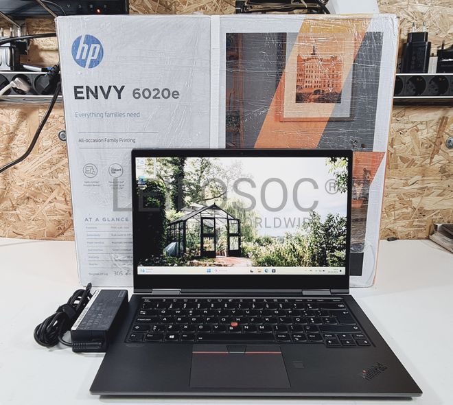 Impressora multifunções HP Envy 6020e · Portátil Lenovo ThinkPad X1 Yoga G4 360º