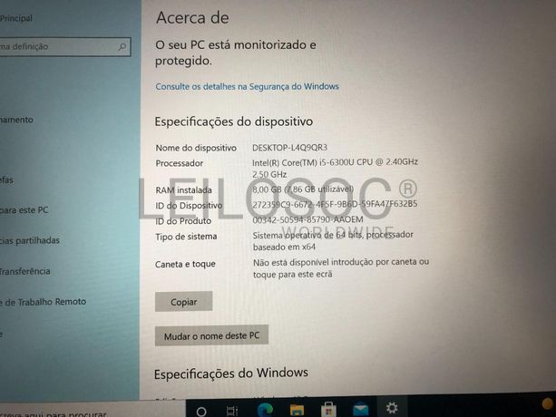 Portátil Lenovo ThinkPad T460s