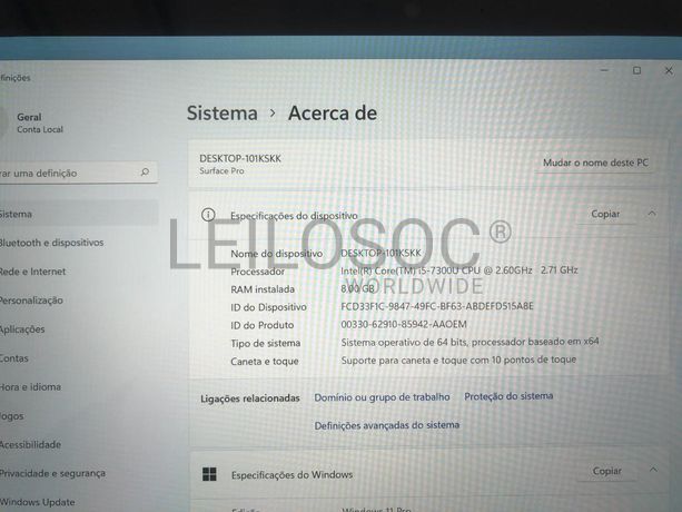 Portátil Microsoft Surface Pro 5