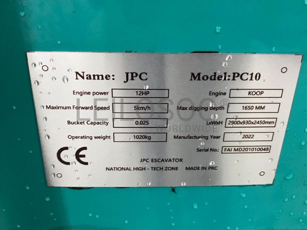 Mini Giratória Rastos JPC PC10 · Ano 2022