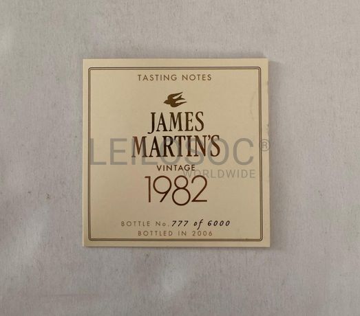 Whisky 'James Martin's' - Vintage 1982
