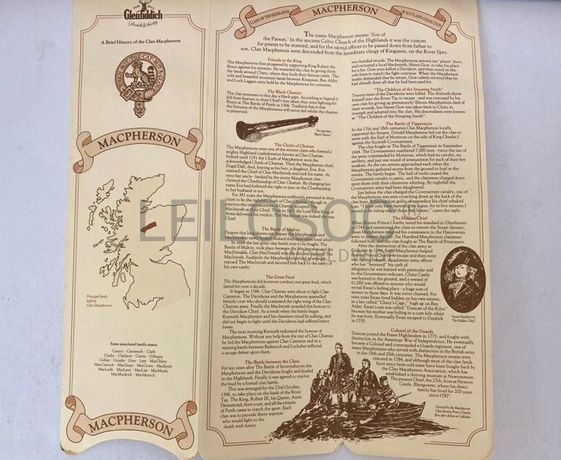 Whisky 'Glenfiddich Pure Malt' - Reserva Antiga Especial - Clan Macpherson