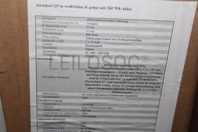 Monociclo elétrico 'Airwheel Q5 Mars Rover'