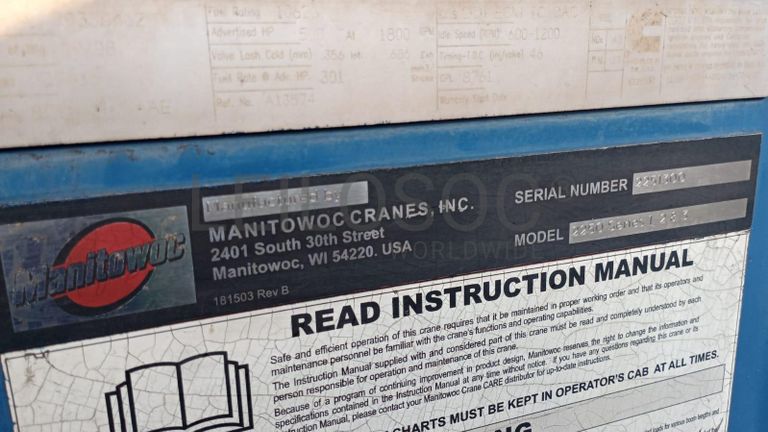 MANITOWOC 2250 SERIES 3 ·