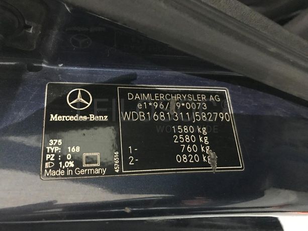 Mercedes-Benz A140 1.4 · Ano 2002