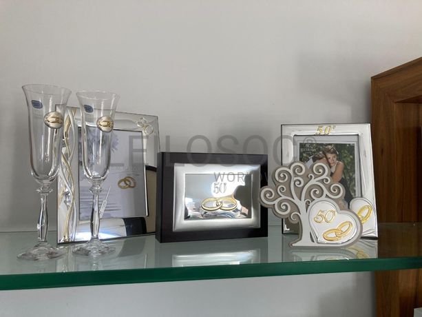 Molduras + Caixa 50 Anos + Bibelot  50 Anos + Copos 50 Anos