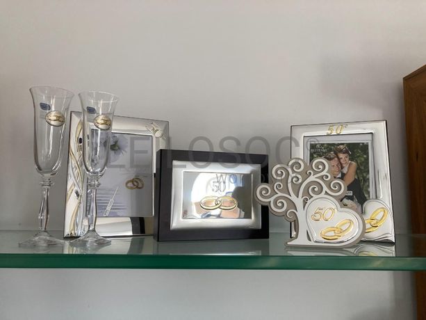 Molduras + Caixa 50 Anos + Bibelot  50 Anos + Copos 50 Anos
