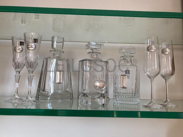 Decanters e Jarras de cristal + Conjuntos de copos de cristal