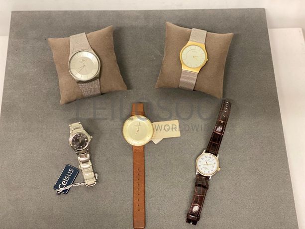 Relógios de diversas marcas e materiais