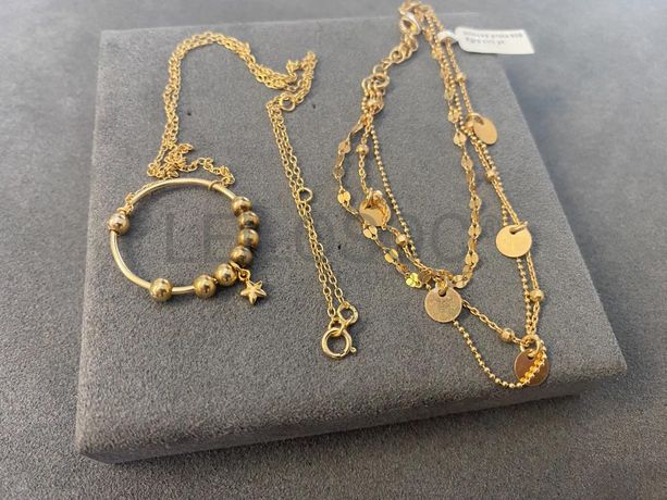 Pulseiras em prata e outros materiais + Colar