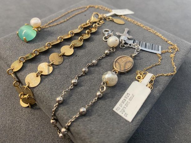 Pulseiras em prata e outros materiais + Colar