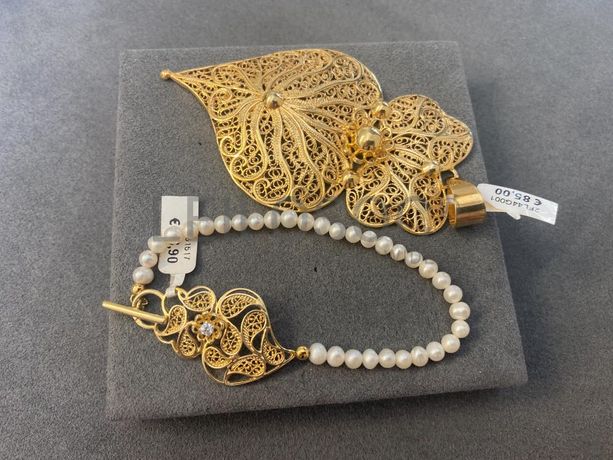 Pulseira + Medalha em Filigrana