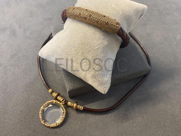 Pulseiras em prata e outros materiais + Colar