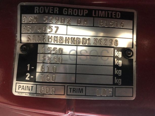 Rover 200 · Ano 1995