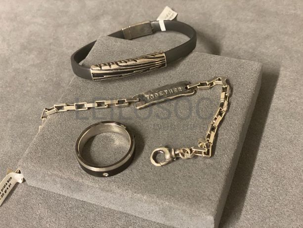 Pulseiras + Anel em prata e outros materiais