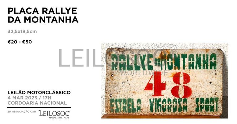 Placa RALLYE DA MONTANHA