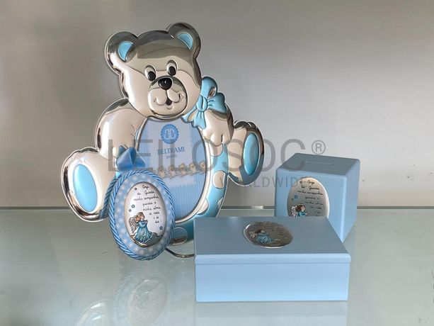 Caixa de bebé + Mealheiro + Moldura de Bebé + Medalha de Berço