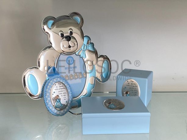 Caixa de bebé + Mealheiro + Moldura de Bebé + Medalha de Berço