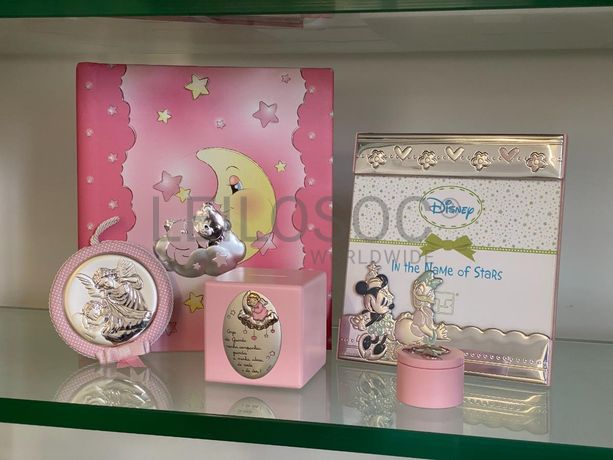 Mealheiro + Moldura de Bebé + Medalha de Berço + Álbum de Fotografias + Caixa para dente