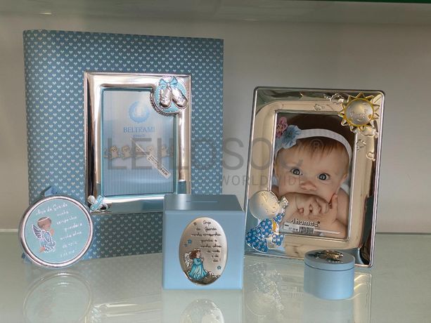 Mealheiro + Moldura de Bebé + Medalha de Berço + Caixa para dente + Álbum de Fotografias