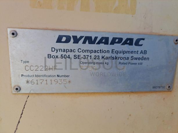 Cilindro Dinapac CC222HF · Samba Caju