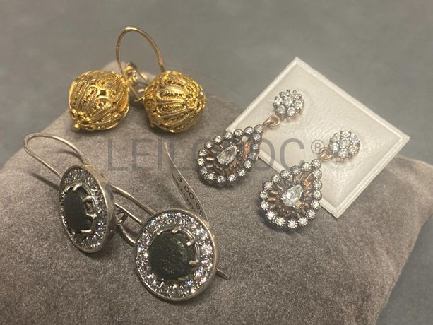 Brincos em prata e outros materiais