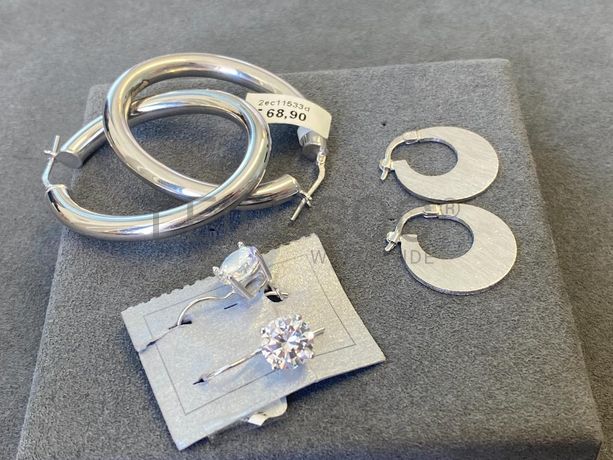 Brincos em prata e outros materiais