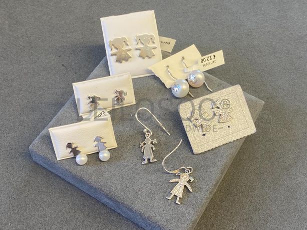 Brincos em prata e outros materiais