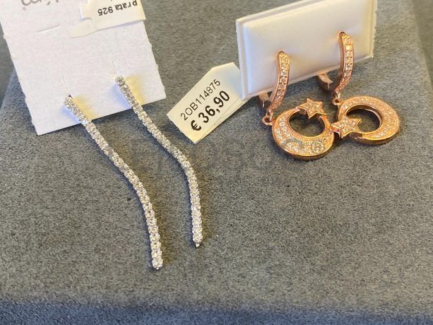 Brincos em prata e outros materiais