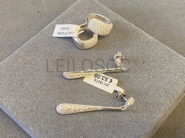 Brincos em prata e outros materiais