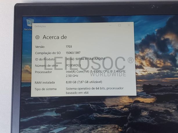 Portátil Lenovo ThinkPad T460s