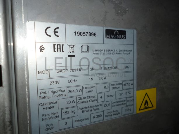 Arcas de congelação · Vitrine frigorífica