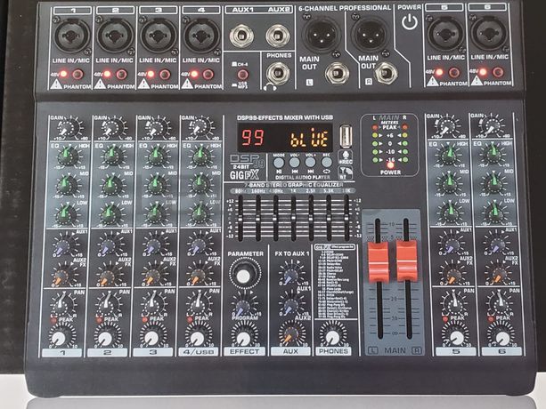 Mesa Mistura Profissional 6 Canais