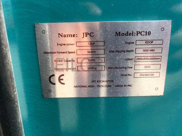 Mini Giratória JPC PC10 · Ano 2023