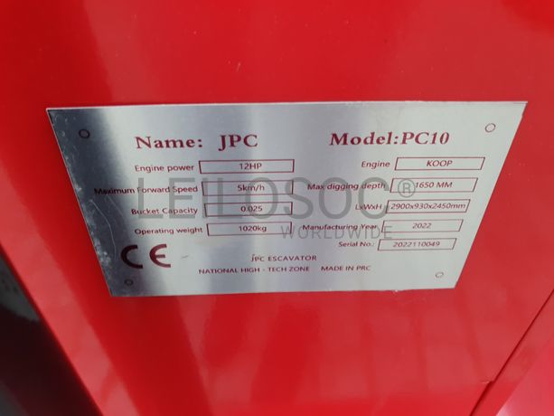 Mini Giratória JPC PC10 · Ano 2022