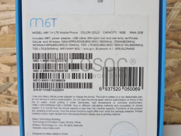 Telemóvel Meizu M6T