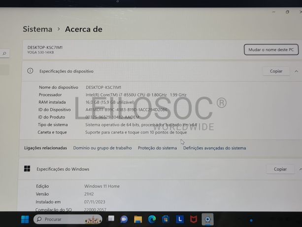 Portátil Lenovo Yoga 530-14IKB