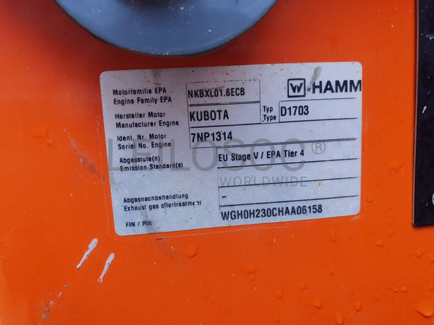 Cilindro HAMM HD 12VV · Ano 2022