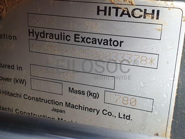 Mini Giratória Rastos Hitachi · Ano 2022