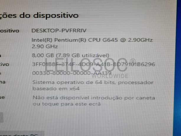 Computador Secretária HP Compaq Pro