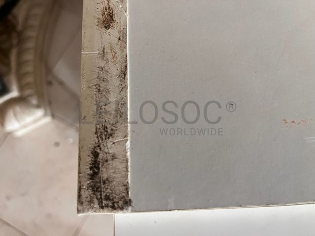 Móvel de madeira branca com duas portas