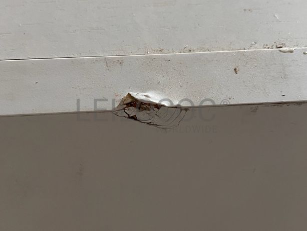 Móvel branco de madeira com duas portas