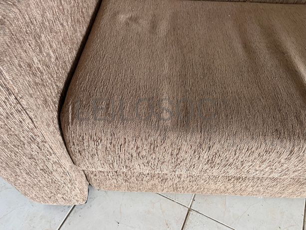 Sofá cama em tecido