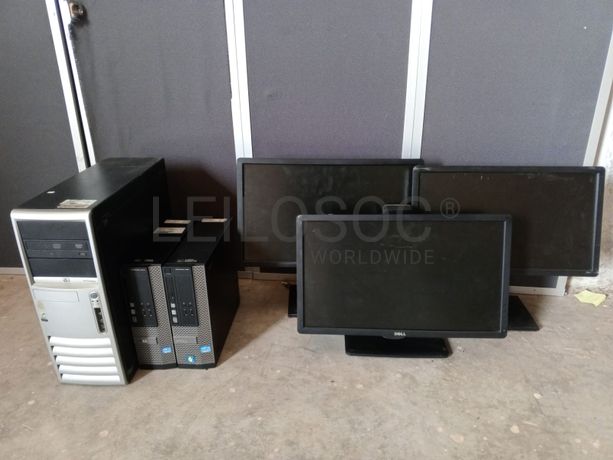 Computadores e Monitores Dell e HP