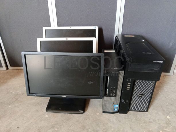 Computadores e Monitores Dell e HP