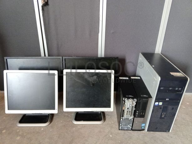 Computadores e Monitores Dell e HP