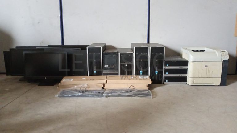 Computadores, Monitores, Impressora e teclados