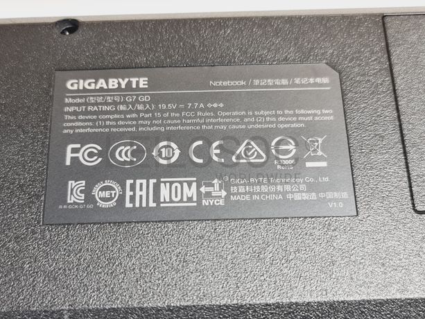 Portátil Gigabyte G7 GD Gaming