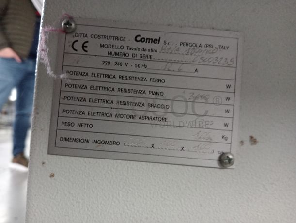 Máquina de cortar cloretes · Máquina de entretelar · Mesa de brunir